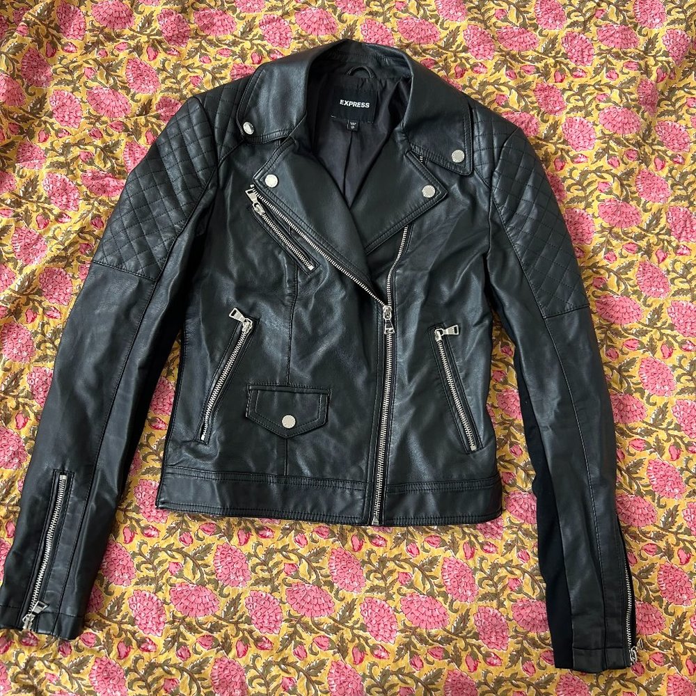 Express Faux Leather Moto Jacket Size XS